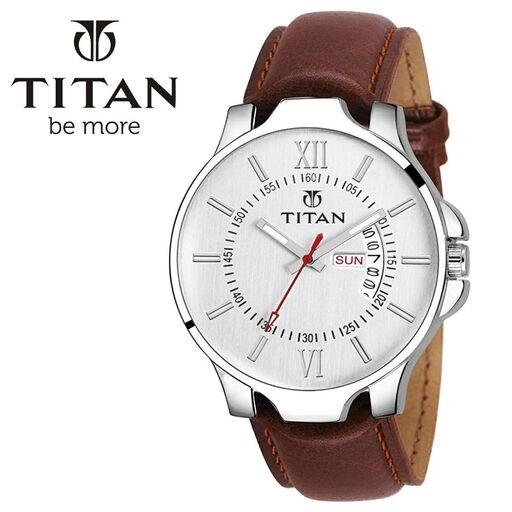 TITAN PU Leather Analog Watch